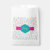 Kleurrijke Rainbow Sprinkles verjaardagsfeestje Bedankzakje (Voorkant)