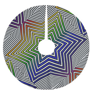 Kleurrijke Rainbow Star Red Blue Green Holiday Gif Kerstboom Rok