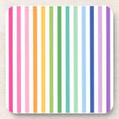 Kleurrijke Rainbow Stripe Hard Plastic Onderzetter (Voorkant)