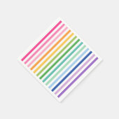 Kleurrijke Rainbow Stripe Party servetten (Hoek)