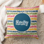 Kleurrijke Rainbow Stripes Kinder Nursery Kussen (Deken)