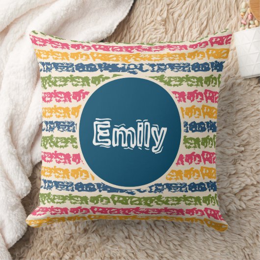 Kleurrijke Rainbow Stripes Kinder Nursery Kussen (Deken)