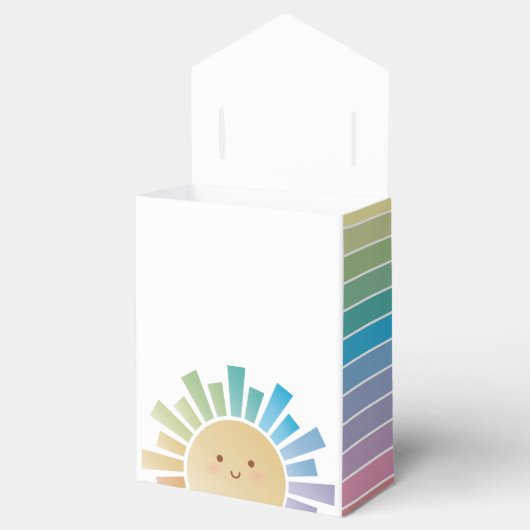 Kleurrijke Rainbow Sunshine Baby shower Dank u Bedankdoosjes (Geopend)