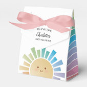 Kleurrijke Rainbow Sunshine Baby shower Dank u Bedankdoosjes (Voorkant Zijde)