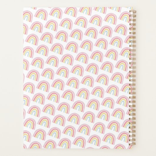 Kleurrijke Rainbow Teacher Planner | Aangepast cad (Achterkant)