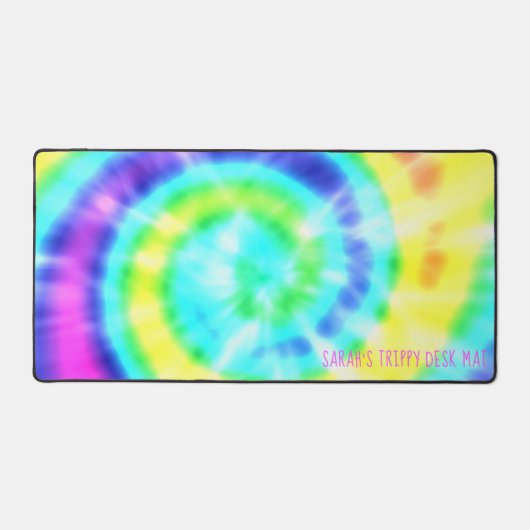 Kleurrijke Rainbow Tie Dye Hippie Trippy Desk Mat (Voorkant)