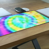 Kleurrijke Rainbow Tie Dye Hippie Trippy Desk Mat