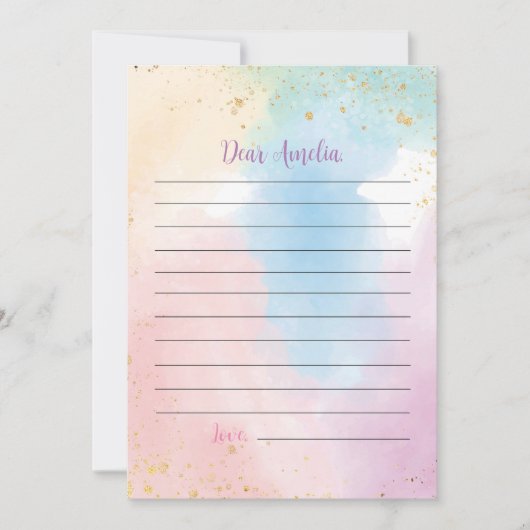 Kleurrijke Rainbow Time Capsule Note Message Kaart (Voorkant)