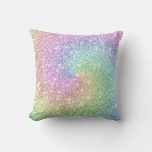 Kleurrijke Rainbow Unicorn Glitter Spiral Trendy Kussen