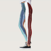 Kleurrijke Rainbow verticale schilderpatroon Leggings (Links)