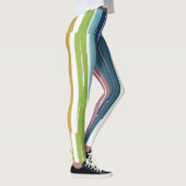 Kleurrijke Rainbow verticale schilderpatroon Leggings (Rechts)