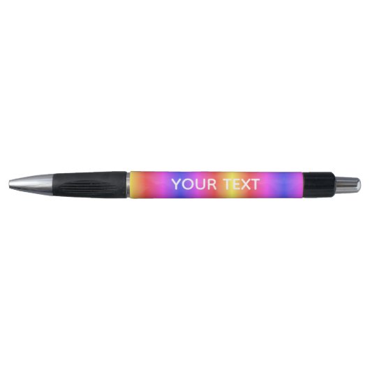 Kleurrijke Rainbow Voeg Jouw tekst Custom Business Pen (Voorkant)
