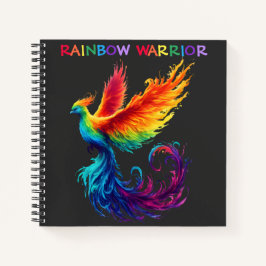 Kleurrijke Rainbow Waterverf Phoenix Warrior Uniqu Notitieboek