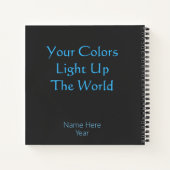 Kleurrijke Rainbow Waterverf Phoenix Warrior Uniqu Notitieboek (Achterkant)