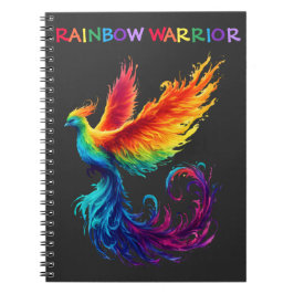 Kleurrijke Rainbow Waterverf Phoenix Warrior Uniqu Notitieboek