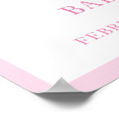 Kleurrijke Raindrop Sweetheart Baby shower Welkom Poster (Hoek)