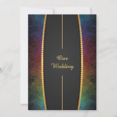 Kleurrijke rand met uitnodiging tot gouden bruilof (Achterkant)