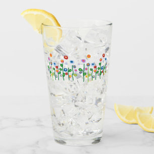 Kleurrijke rand van de kunstbloem glas