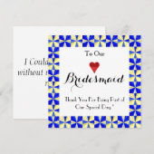 Kleurrijke rand voor het zijn van mijn bruidsmeisj kaart (Voorkant / Achterkant)