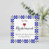 Kleurrijke rand voor het zijn van mijn bruidsmeisj kaart (Staand voorkant)