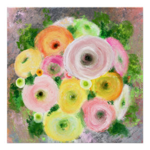 Kleurrijke Ranunculus Boeket Poster