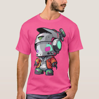 Kleurrijke Rap Robot Cartoon voor T-shirt en Stick