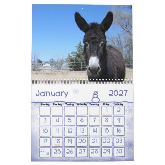 Kleurrijke rasdieren kalender (Jan 2027)