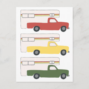 Kleurrijke Rasta Camper Trailer Briefkaart