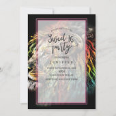 Kleurrijke Rasta Lion met hoofdtelefoon Kaart (Voorkant)