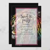 Kleurrijke Rasta Lion met hoofdtelefoon Kaart (Voorkant / Achterkant)