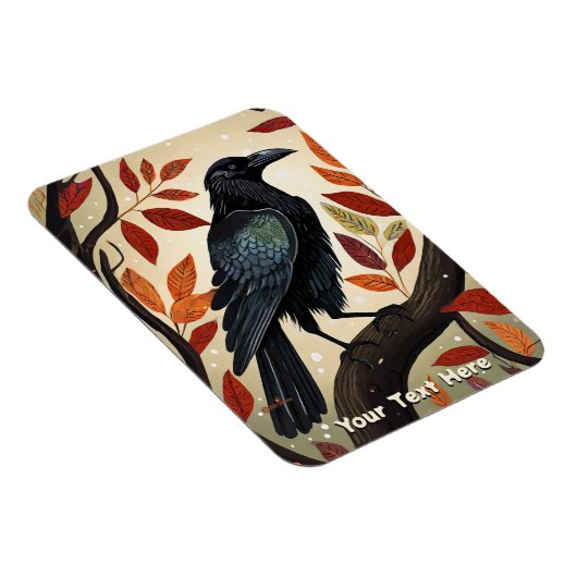 Kleurrijke Raven in een Boom Magneet (Rechterzijde)