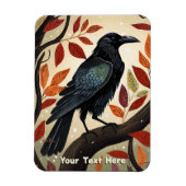 Kleurrijke Raven in een Boom Magneet (Verticaal)