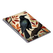 Kleurrijke Raven in een Boom Notitieboek (Rechterzijde)