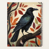 Kleurrijke Raven in een Boom Planner (Achterkant)