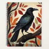 Kleurrijke Raven in een Boom Planner (Voorkant)