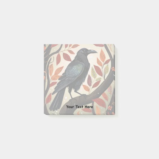 Kleurrijke Raven in een Boom Post-it® Notes (Voorkant)