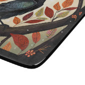 Kleurrijke Raven in een Boom Snijplank (Hoek)