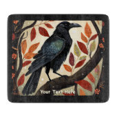 Kleurrijke Raven in een Boom Snijplank (Voorkant)