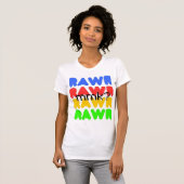 kleurrijke RAWR T-shirt (Voorkant volledig)