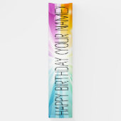 Kleurrijke Rays Gepersonaliseerde Verjaardagsfeest Spandoek (Verticaal)