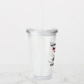 Kleurrijke Ready Set Go Green Race Car Acryl Drinkbeker (Rechts)