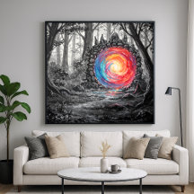 Kleurrijke Realm Portal - Fantasie Illustratie Sti