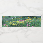 Kleurrijke reblooming daglelies waterfles etiket (Enkel label)