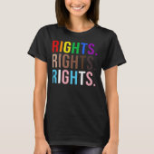 Kleurrijke rechten LGBTQ Pride T-shirt (Voorkant)