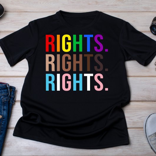 Kleurrijke rechten LGBTQ Pride T-shirt