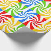 Kleurrijke rechthoek en witte wervelingen cadeaupapier (Hoek)