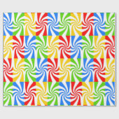 Kleurrijke rechthoek en witte wervelingen cadeaupapier (Vlak)