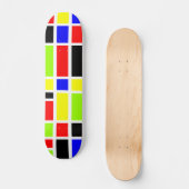 Kleurrijke rechthoeken 01 persoonlijk skateboard (Voorkant)