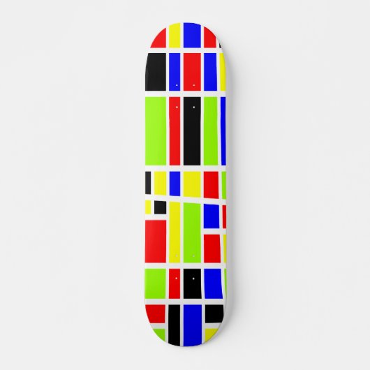 Kleurrijke Rechthoeken 03 - Oude Stijl Persoonlijk Skateboard (Voorkant)