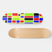 Kleurrijke rechthoeken 03 skateboard (Horizontaal)
